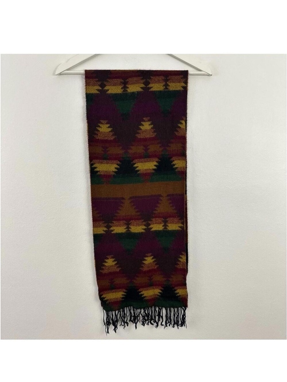 Modena Aztec Southwestern Boho Fringe Scarf - Picture 3 of 4